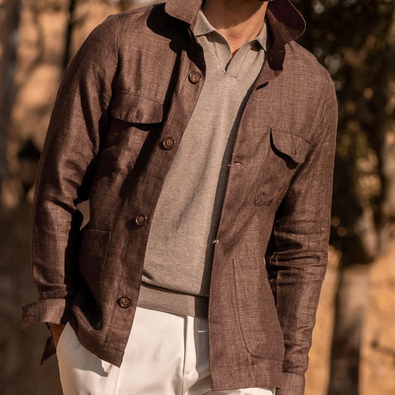 Logan Casual Linen Sleeve Thin Jacket