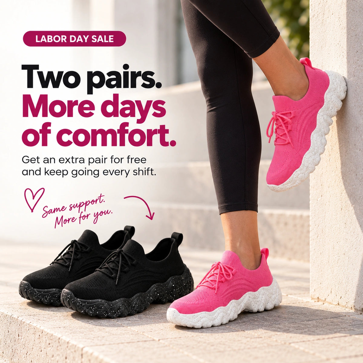 OrthoCloud™ – Healthy and Supportive Walking Shoes | Buy 1, Get 1 Free