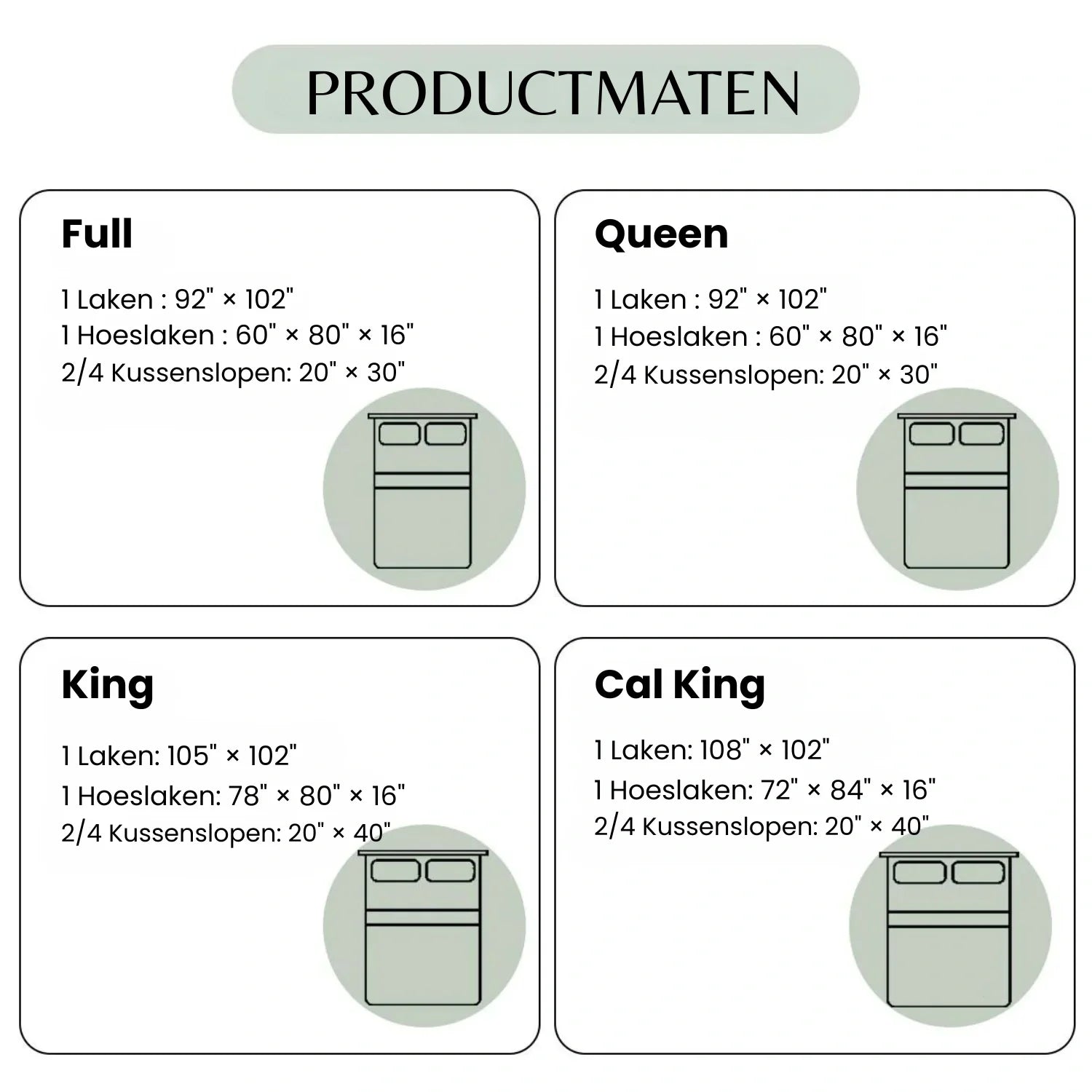 Bamboe Koeling Beddengoed Set 4-delig