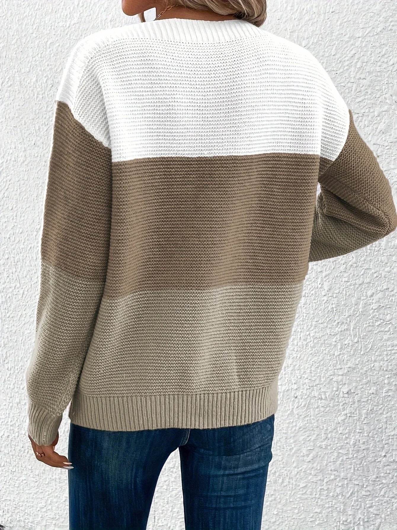 Elena Women’s Round Neck Knit Sweater