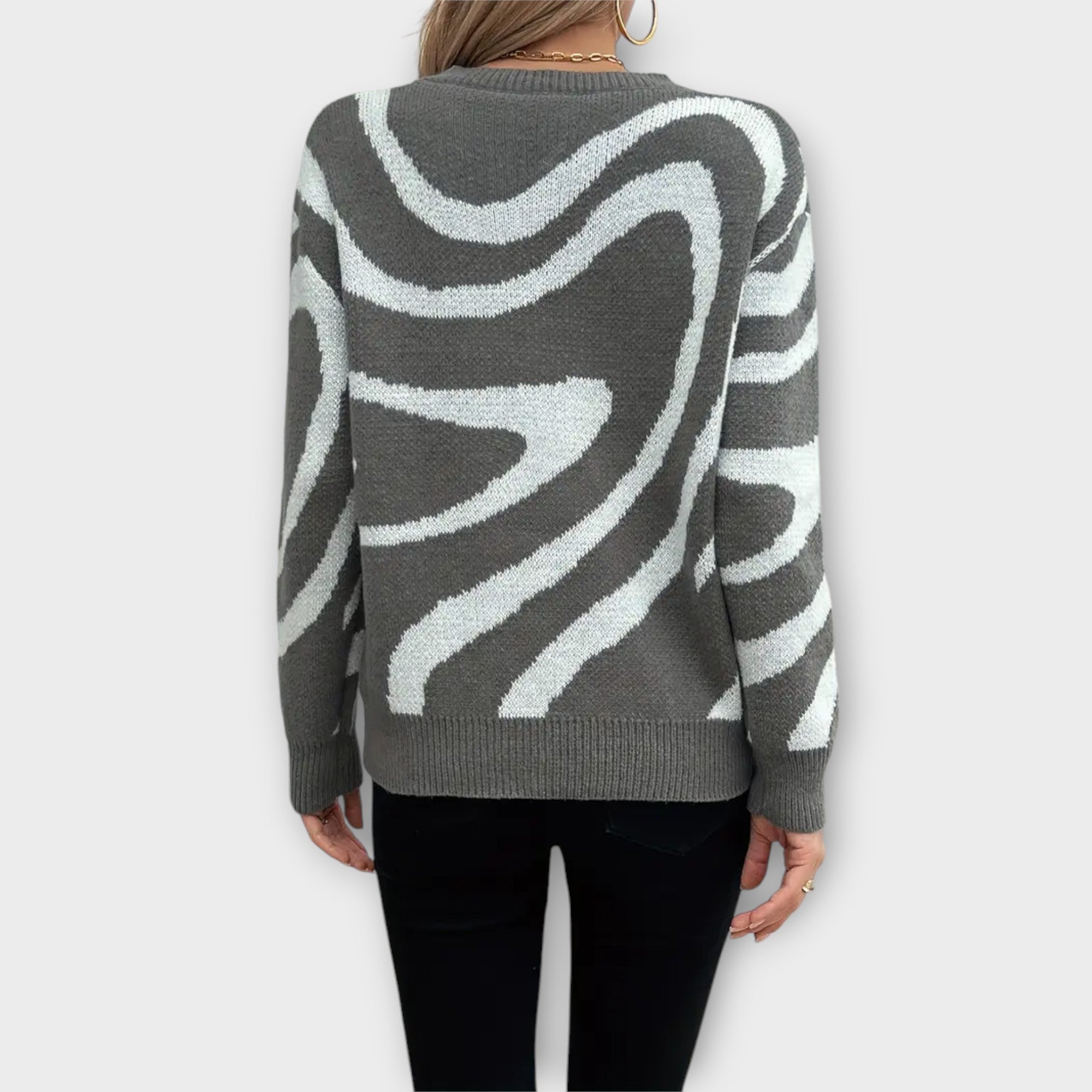 Camille Dames Chic Abstract Trui