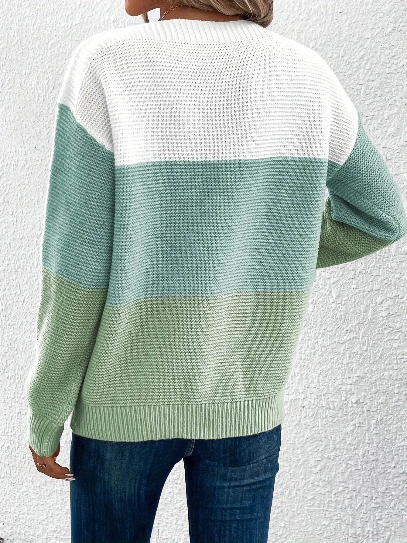Elena Women’s Round Neck Knit Sweater
