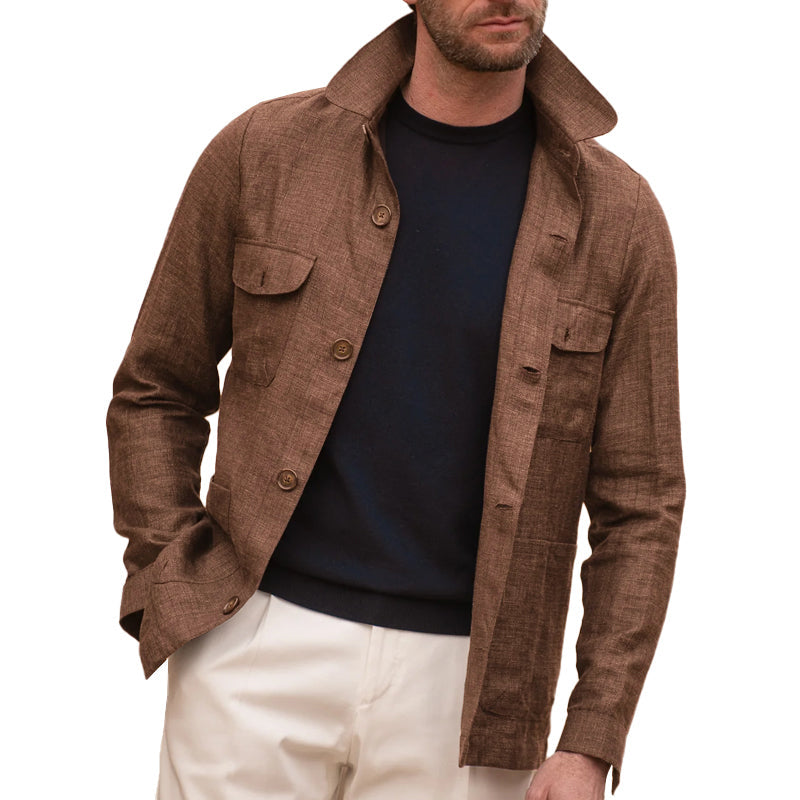 Logan Casual Linen Sleeve Thin Jacket