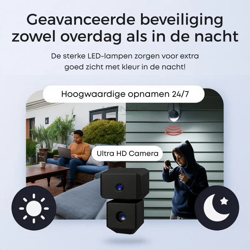 SafeCam Pro™ | Toujours protégée – même sans internet ni alimentation électrique