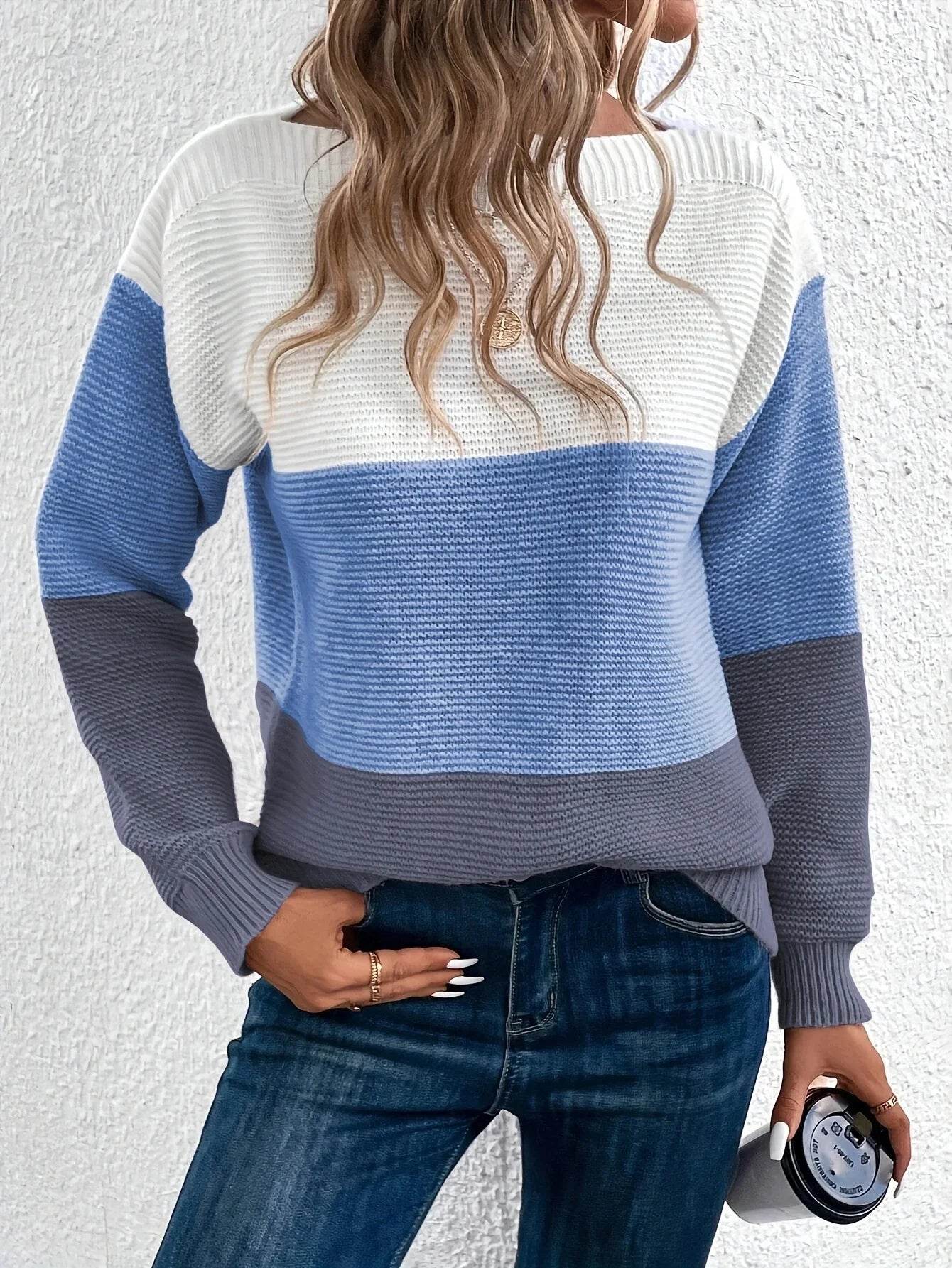 Elena Women’s Round Neck Knit Sweater