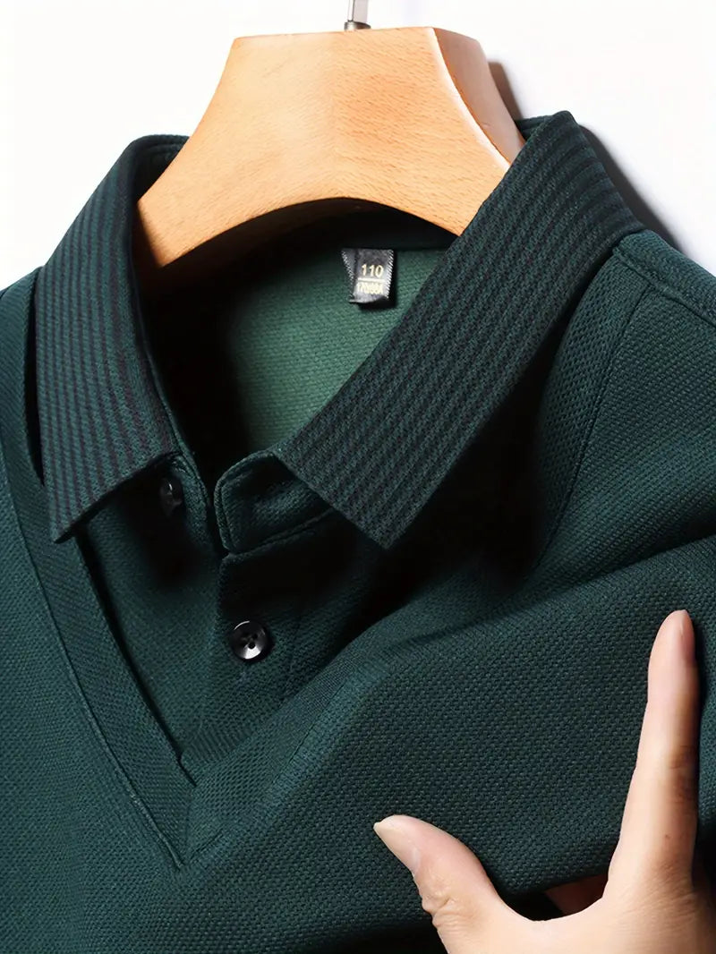 Charles 2-in-1 poloshirt met lange mouwen