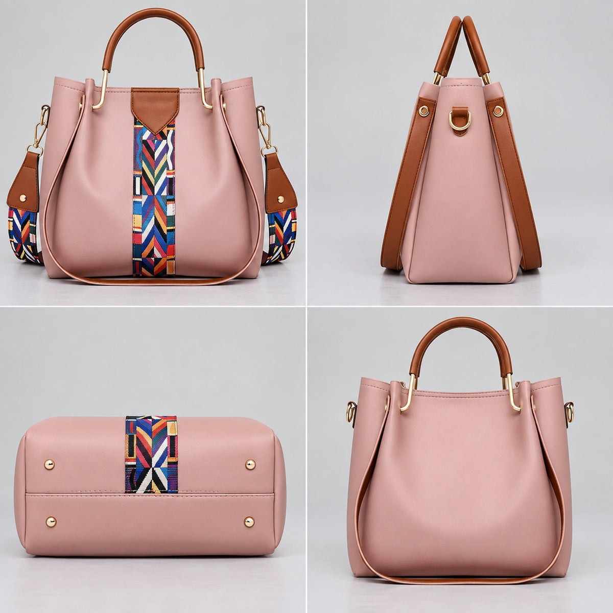 Allure | Women's 4-Piece Handbag – Tote, Crossbody, Wallet & Pouch