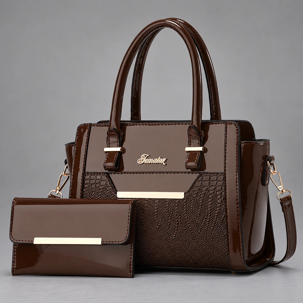 Finesse | Women's 2-Piece Handbag – Tote & Wallet