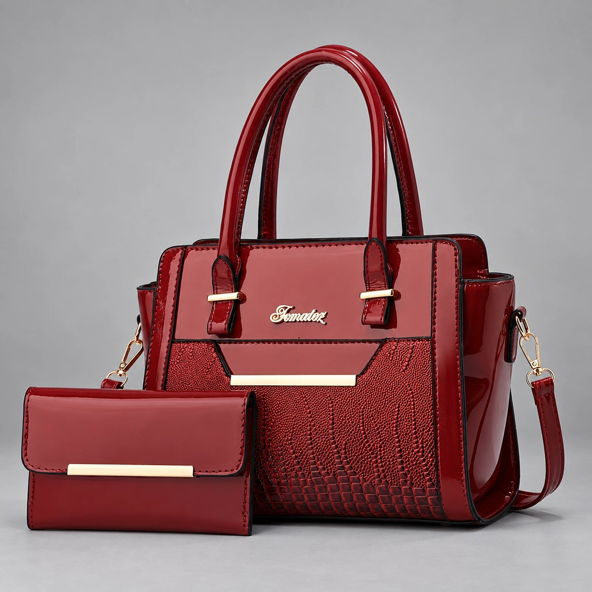 Finesse | Women's 2-Piece Handbag – Tote & Wallet