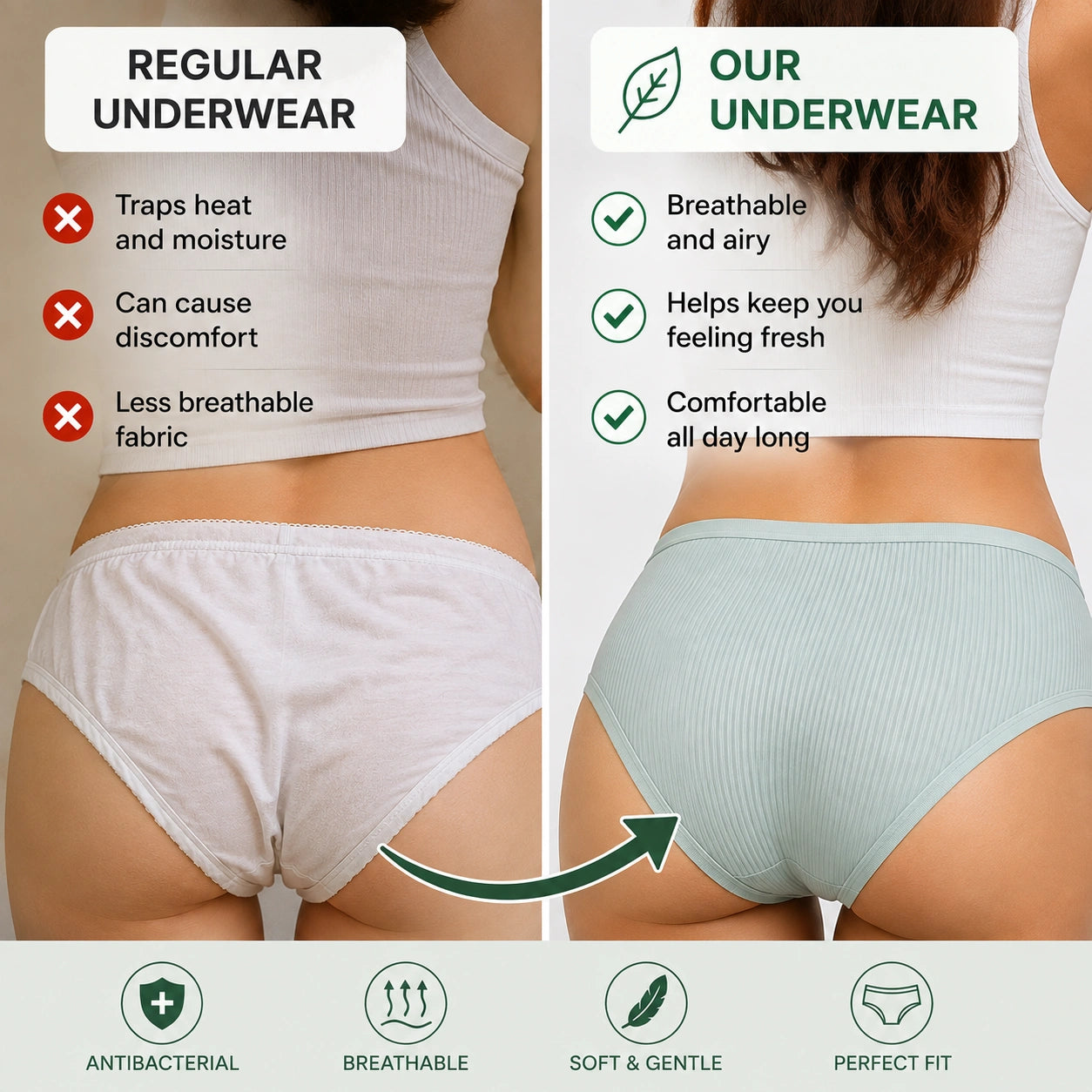 SoftDry | Antibacterial Breathable Briefs | 5+5 FREE