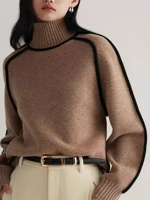 Eva Women’s Chic High Neck Sweater