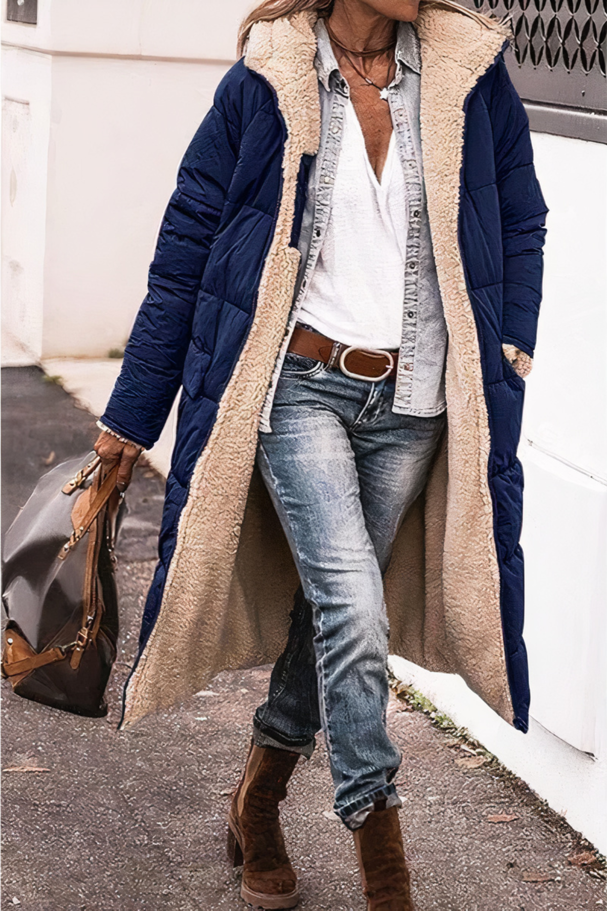 Lange winterparka voor dames Isla