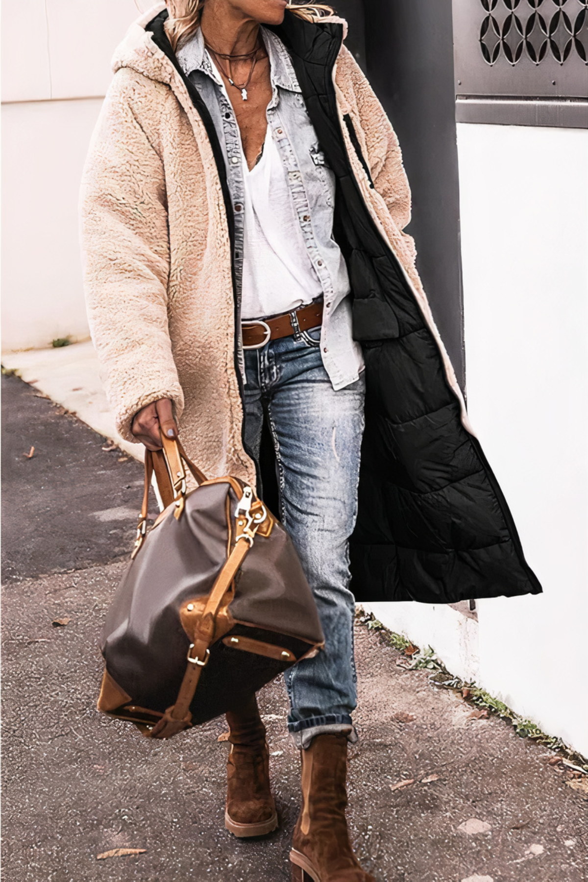 Lange winterparka voor dames Isla