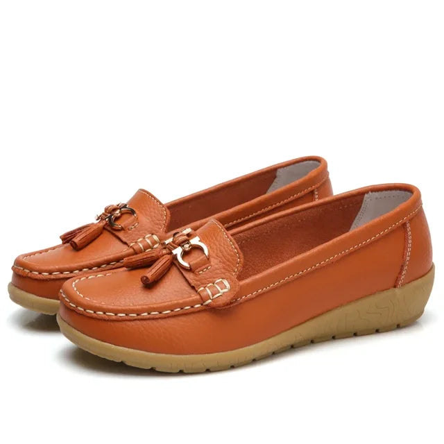 Orthopedic Leather Moccasin - Mary