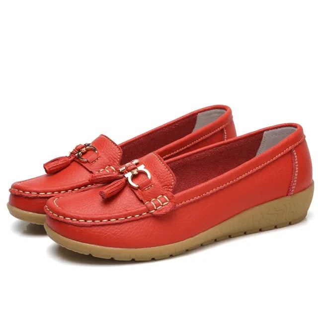Orthopedic Leather Moccasin - Mary
