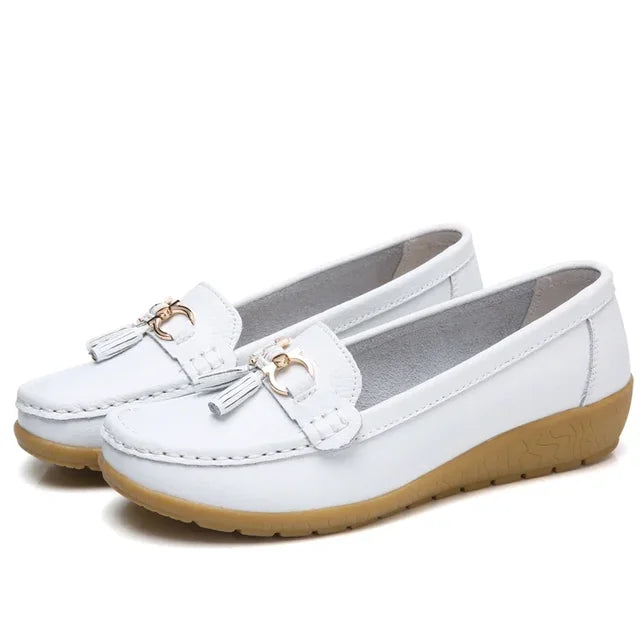 Orthopedic Leather Moccasin - Mary