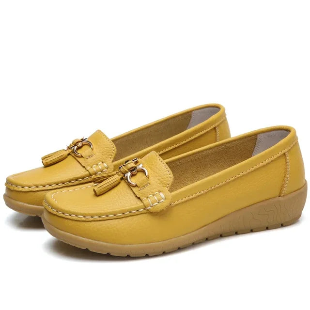 Orthopedic Leather Moccasin - Mary