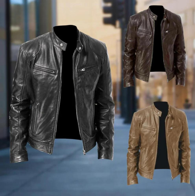 Adrian Men’s Premium Leather Jacket