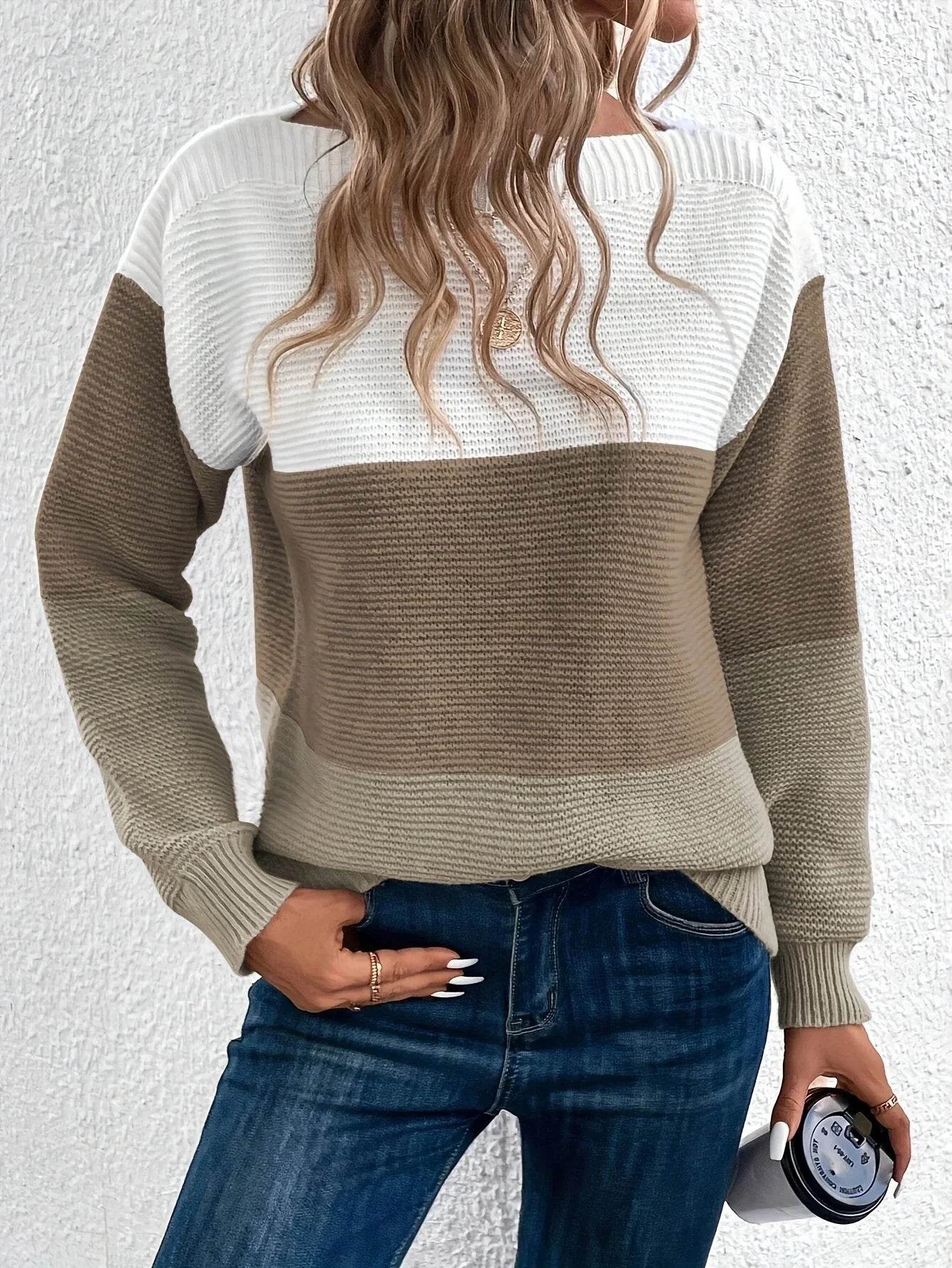 Elena Women’s Round Neck Knit Sweater