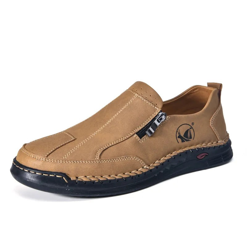Men's Water-Resistant Slip-On Loafers with Orthopedic Support and Non-Slip Sole