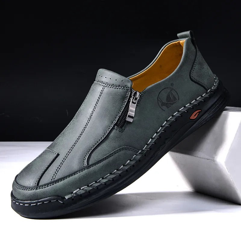 Men's Water-Resistant Slip-On Loafers with Orthopedic Support and Non-Slip Sole
