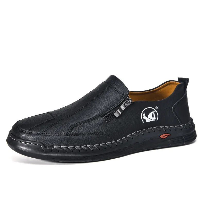 Men's Water-Resistant Slip-On Loafers with Orthopedic Support and Non-Slip Sole