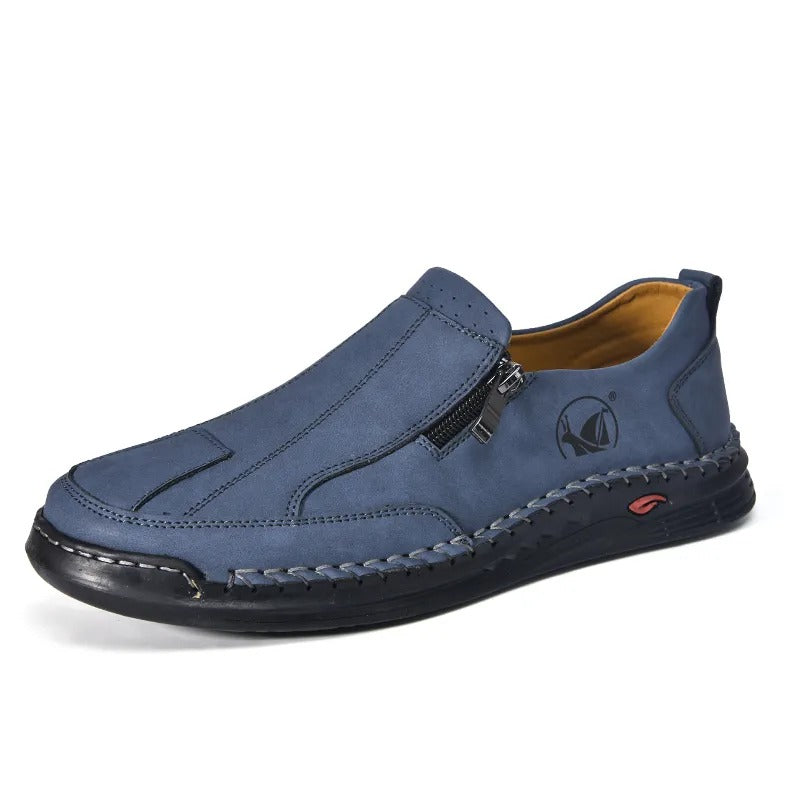 Men's Water-Resistant Slip-On Loafers with Orthopedic Support and Non-Slip Sole