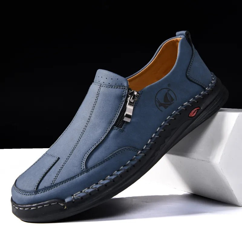 Men's Water-Resistant Slip-On Loafers with Orthopedic Support and Non-Slip Sole
