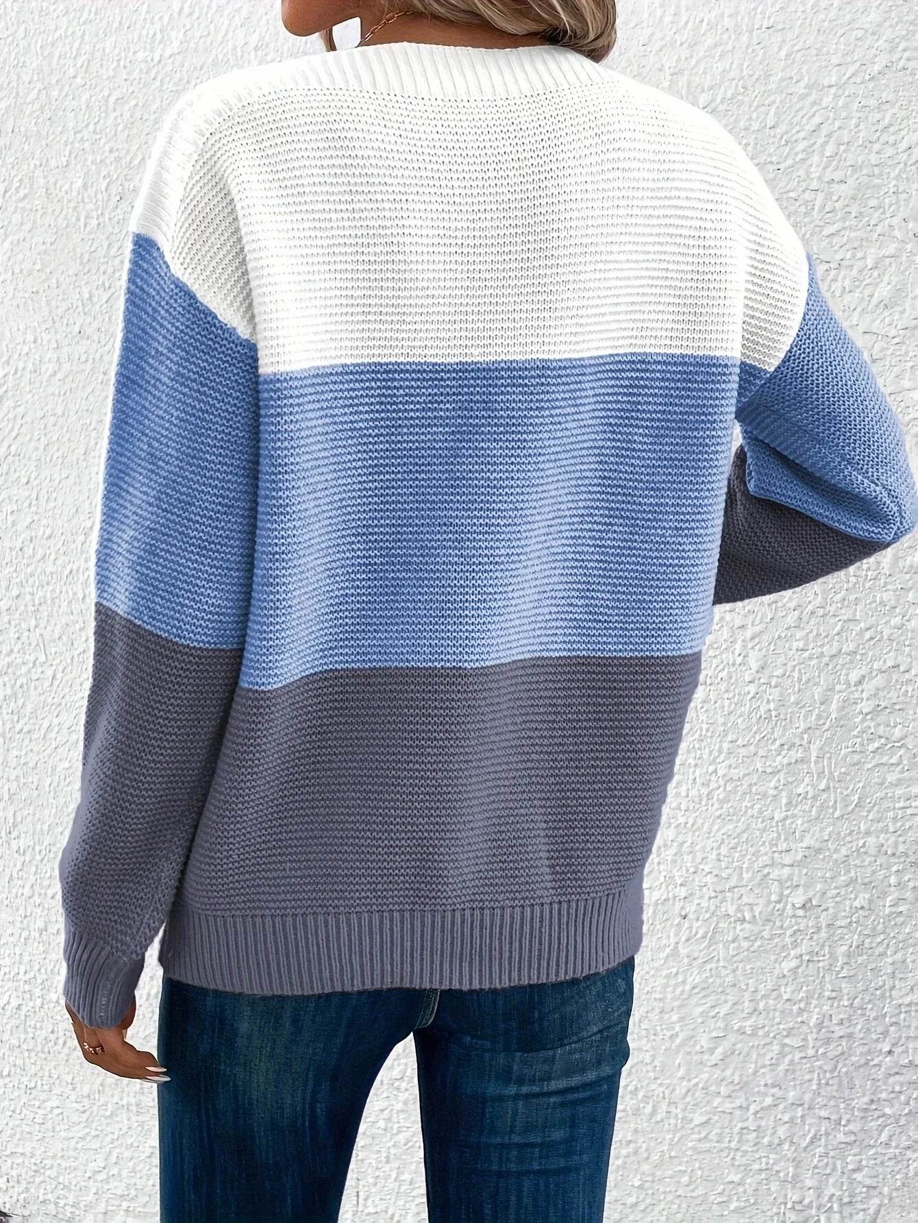 Elena Women’s Round Neck Knit Sweater