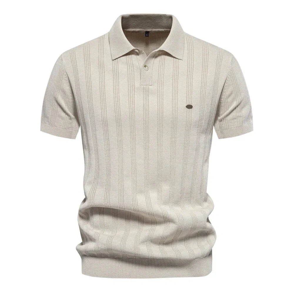 Alvero Gebreid Heren Poloshirt