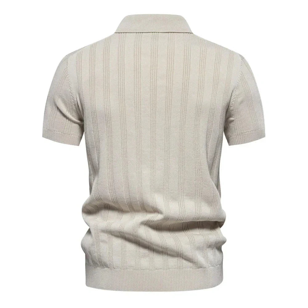 Alvero Gebreid Heren Poloshirt