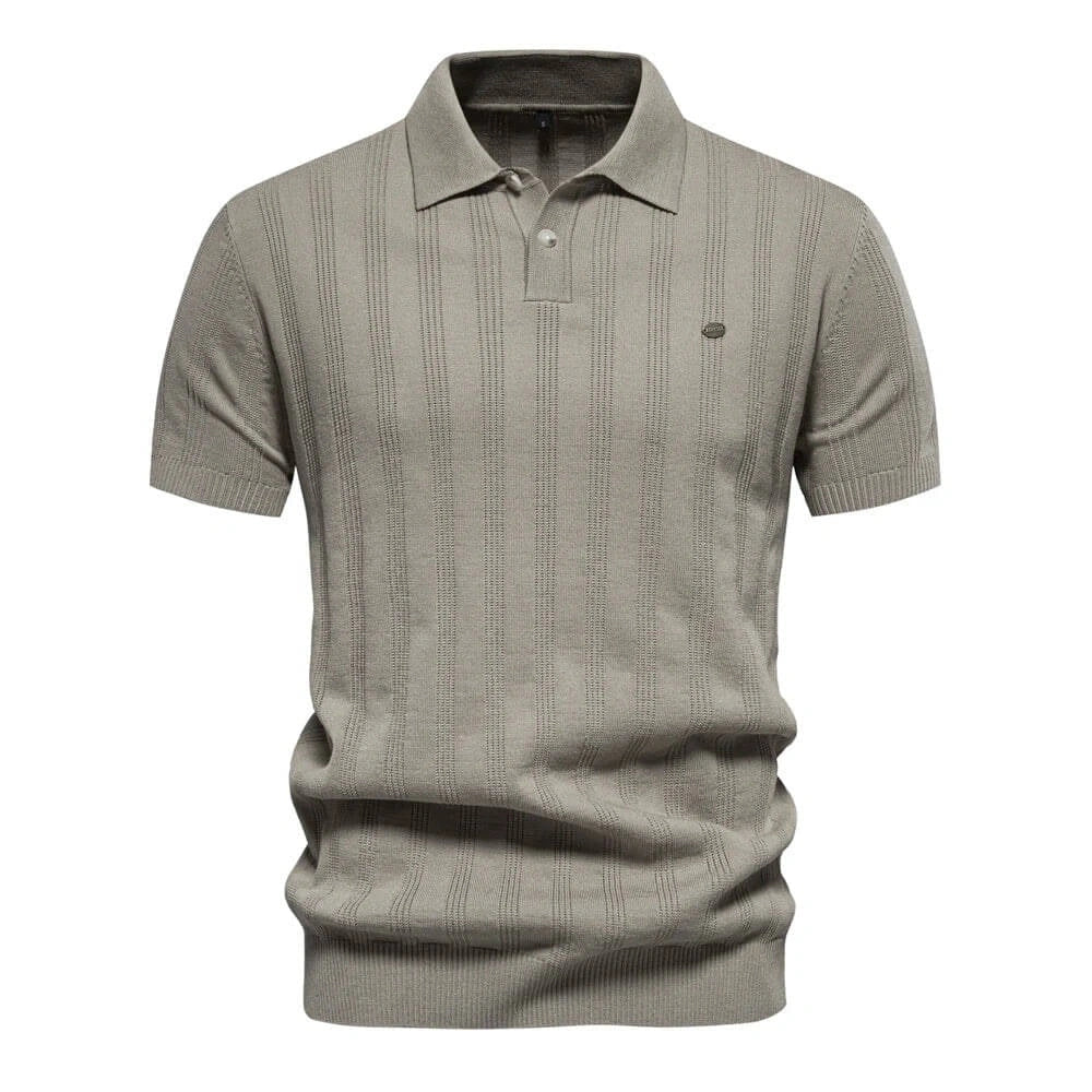 Alvero Gebreid Heren Poloshirt