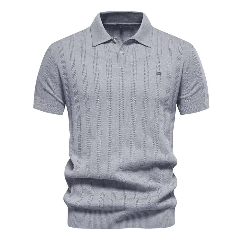 Alvero Gebreid Heren Poloshirt