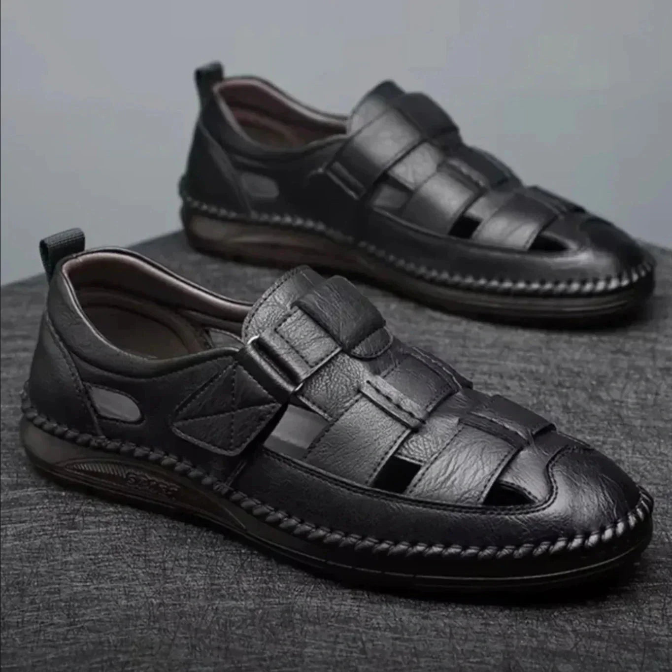 Orthopedische leren sandalen – Santorin