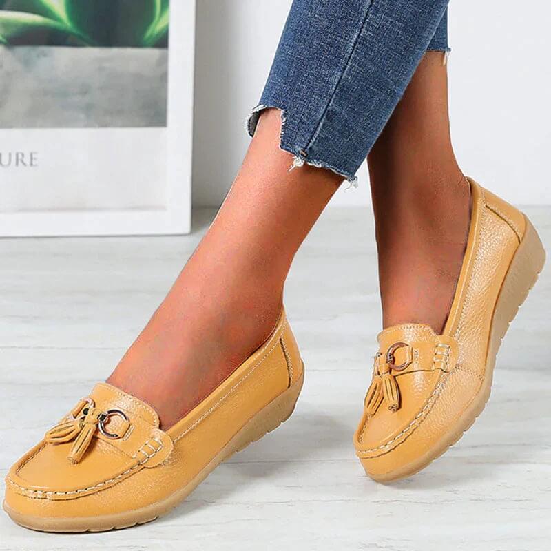 Orthopedic Leather Moccasin - Mary