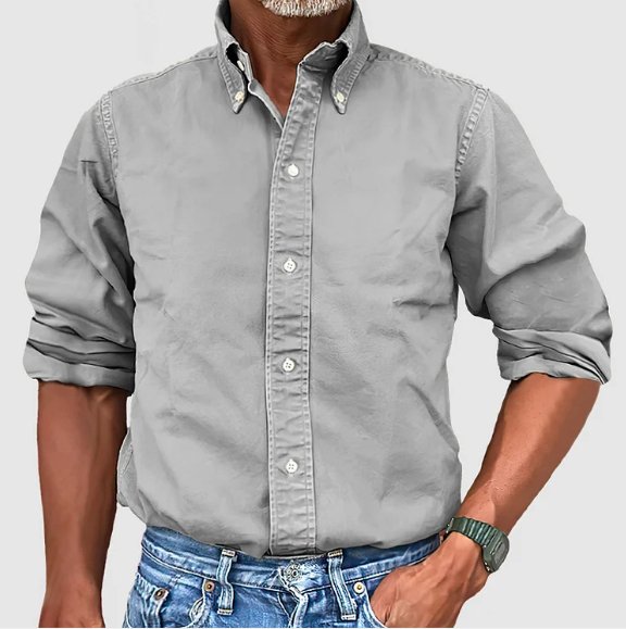 Klassiek denim casual overhemd met lange mouwen