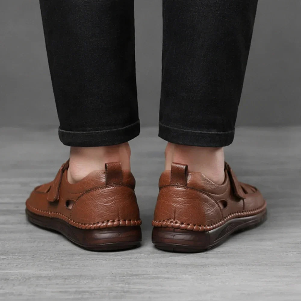 Orthopedische leren sandalen – Santorin