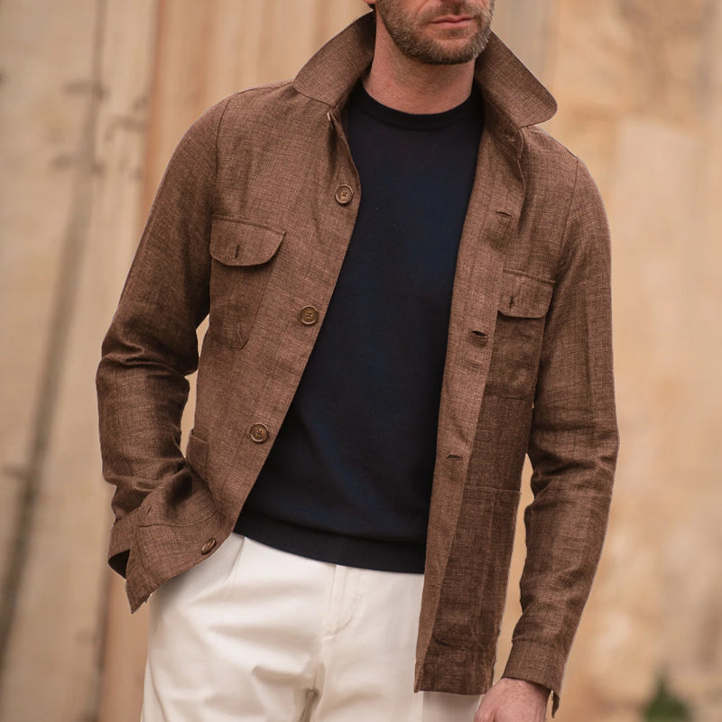 Logan Casual Linen Sleeve Thin Jacket