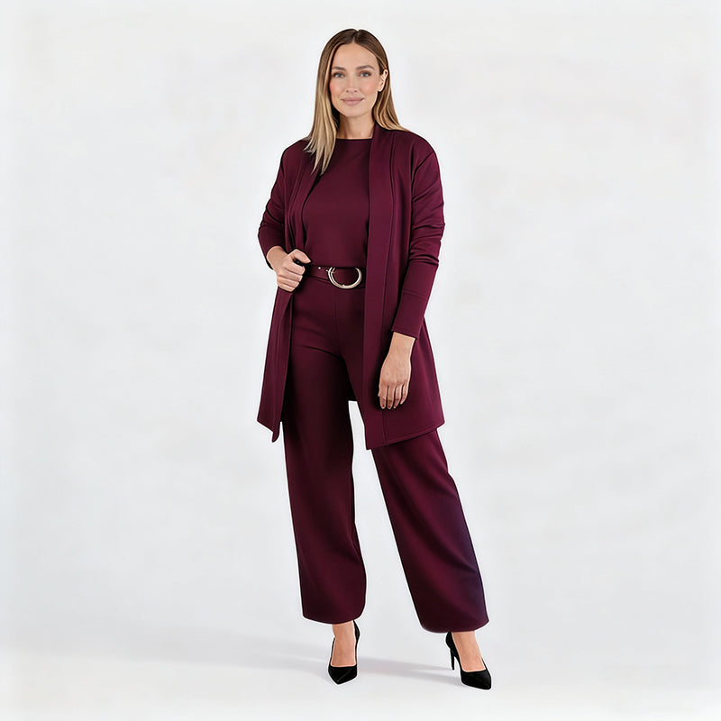 Elena – Elegant dames set van 3 delen (vest, top en broek)
