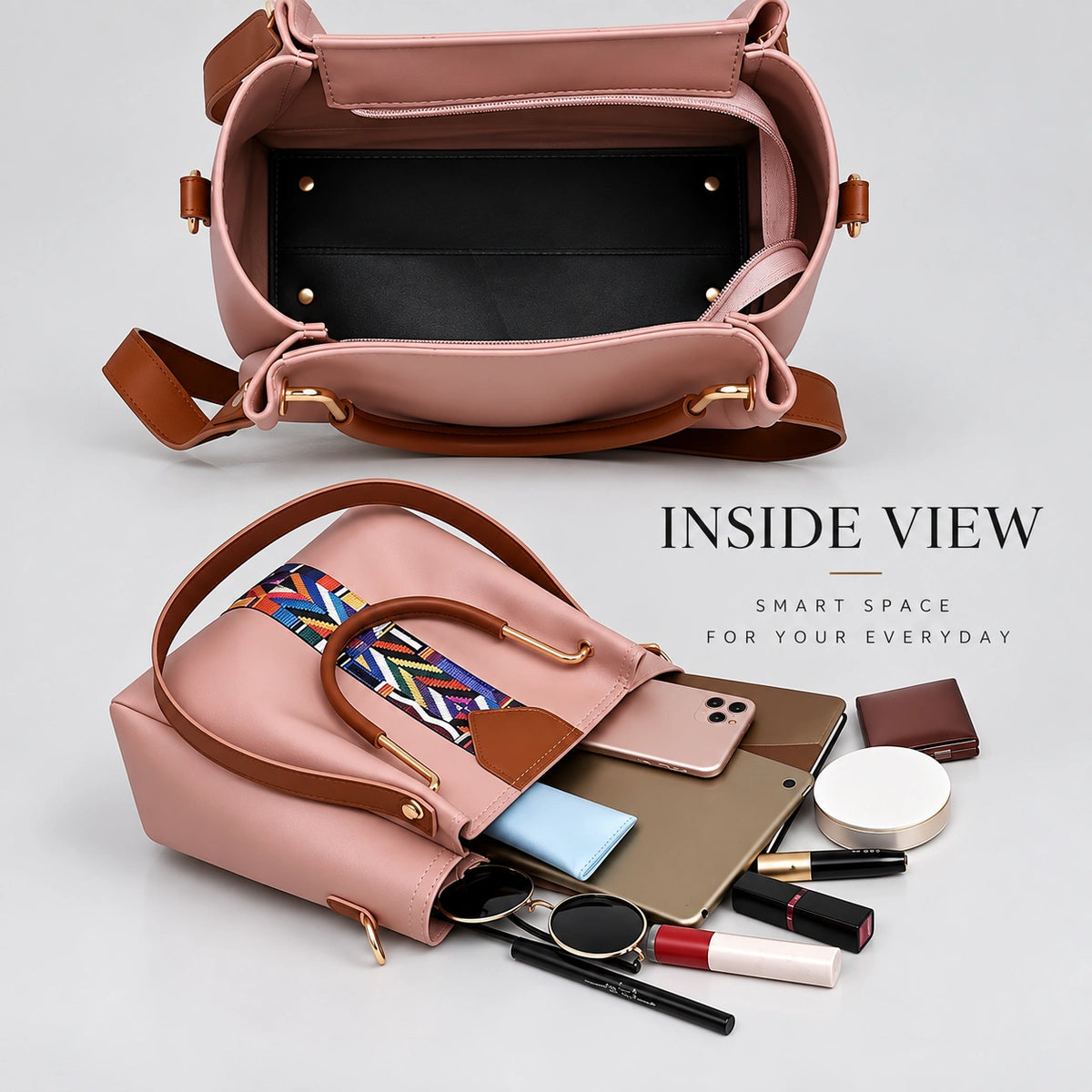 Allure | Women's 4-Piece Handbag – Tote, Crossbody, Wallet & Pouch