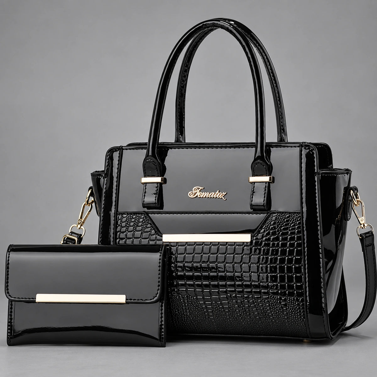 Finesse | Women's 2-Piece Handbag – Tote & Wallet