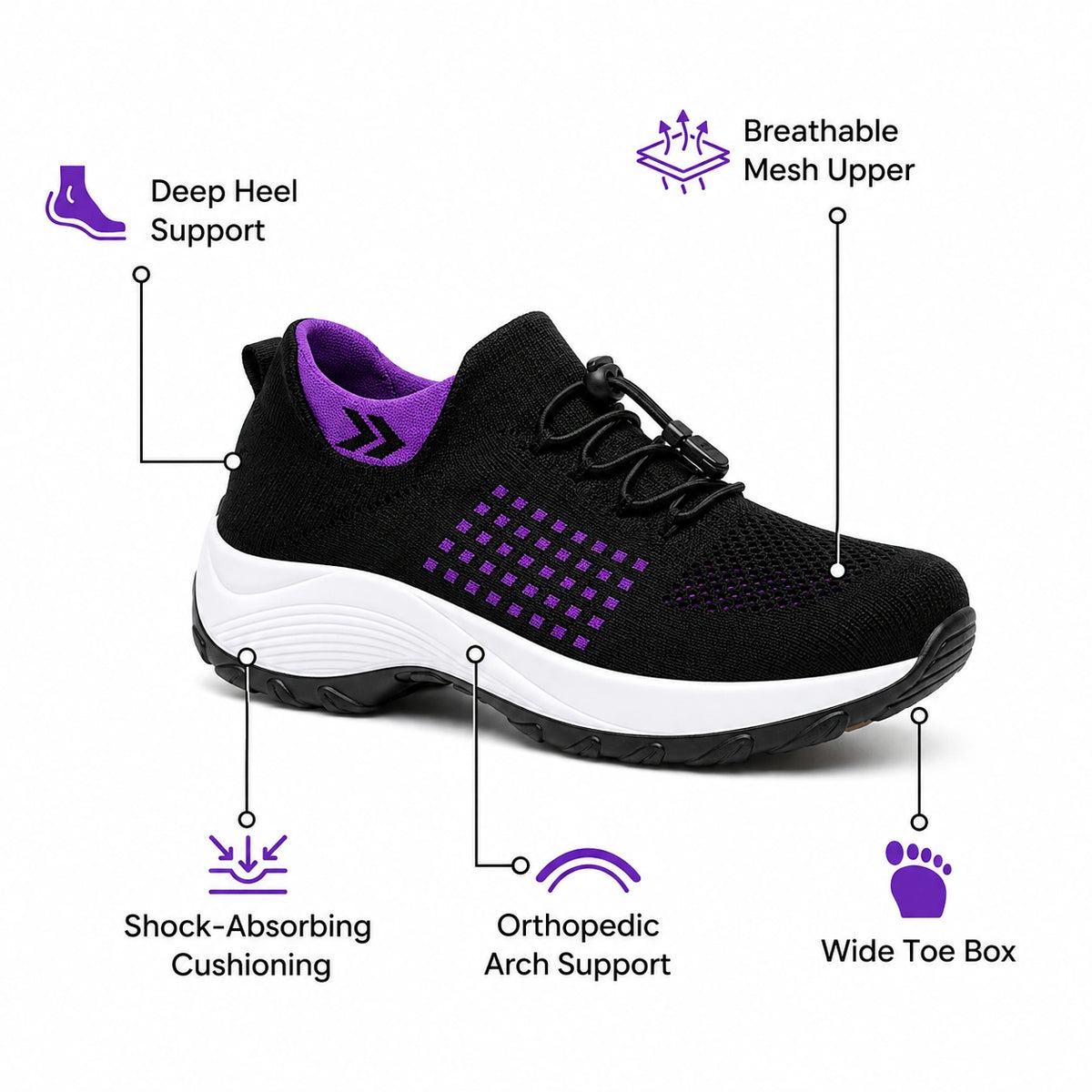 OrthoShift™ – 12-Hour Shift Shoes for Foot, Knee & Back Pain Relief