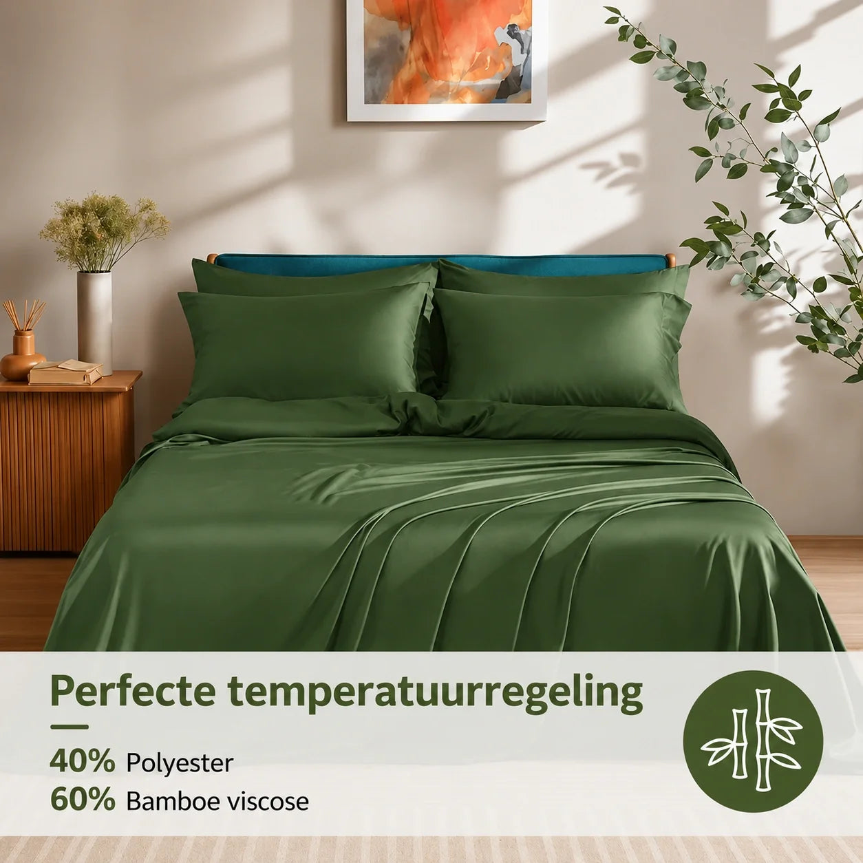 Bamboe Koeling Beddengoed Set 4-delig