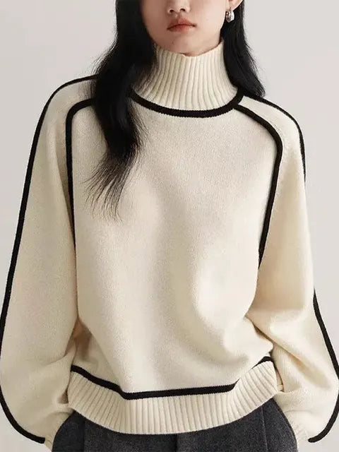 Eva Women’s Chic High Neck Sweater