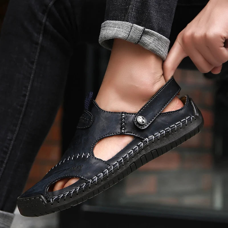 Orthopedic Leather Sandals - Leon
