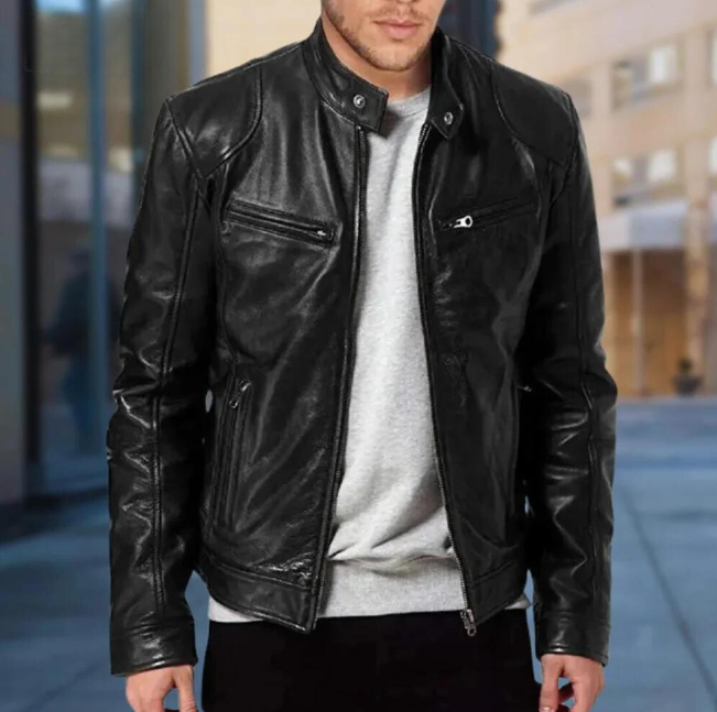 Adrian Men’s Premium Leather Jacket