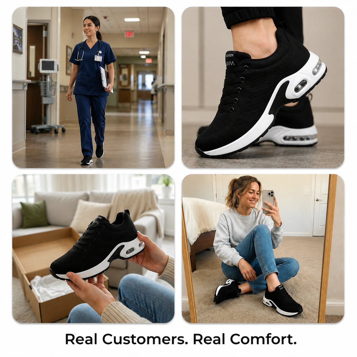 OrthoWalk™ – 12-Hour Shift Shoes for Foot, Knee & Back Pain Relief