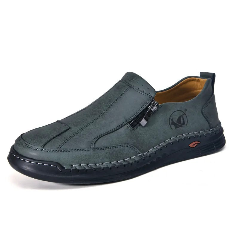 Men's Water-Resistant Slip-On Loafers with Orthopedic Support and Non-Slip Sole