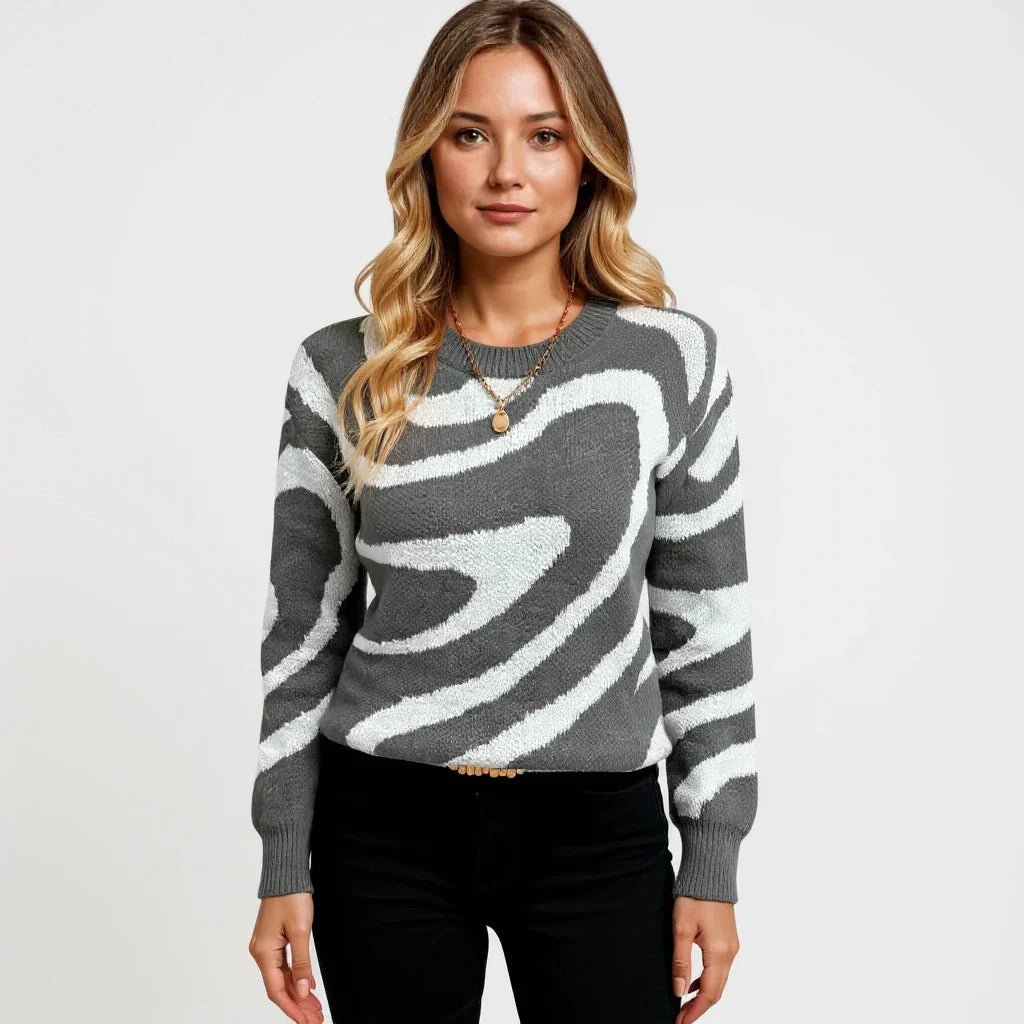 Camille Dames Chic Abstract Trui