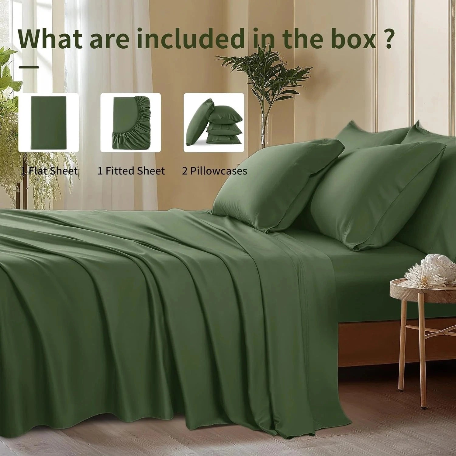 Bamboo Cooling Sheet Set 4 Pieces
